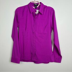 Express Portofino NWT Women's Vibrant Purple Button-Down Shirt Size XS